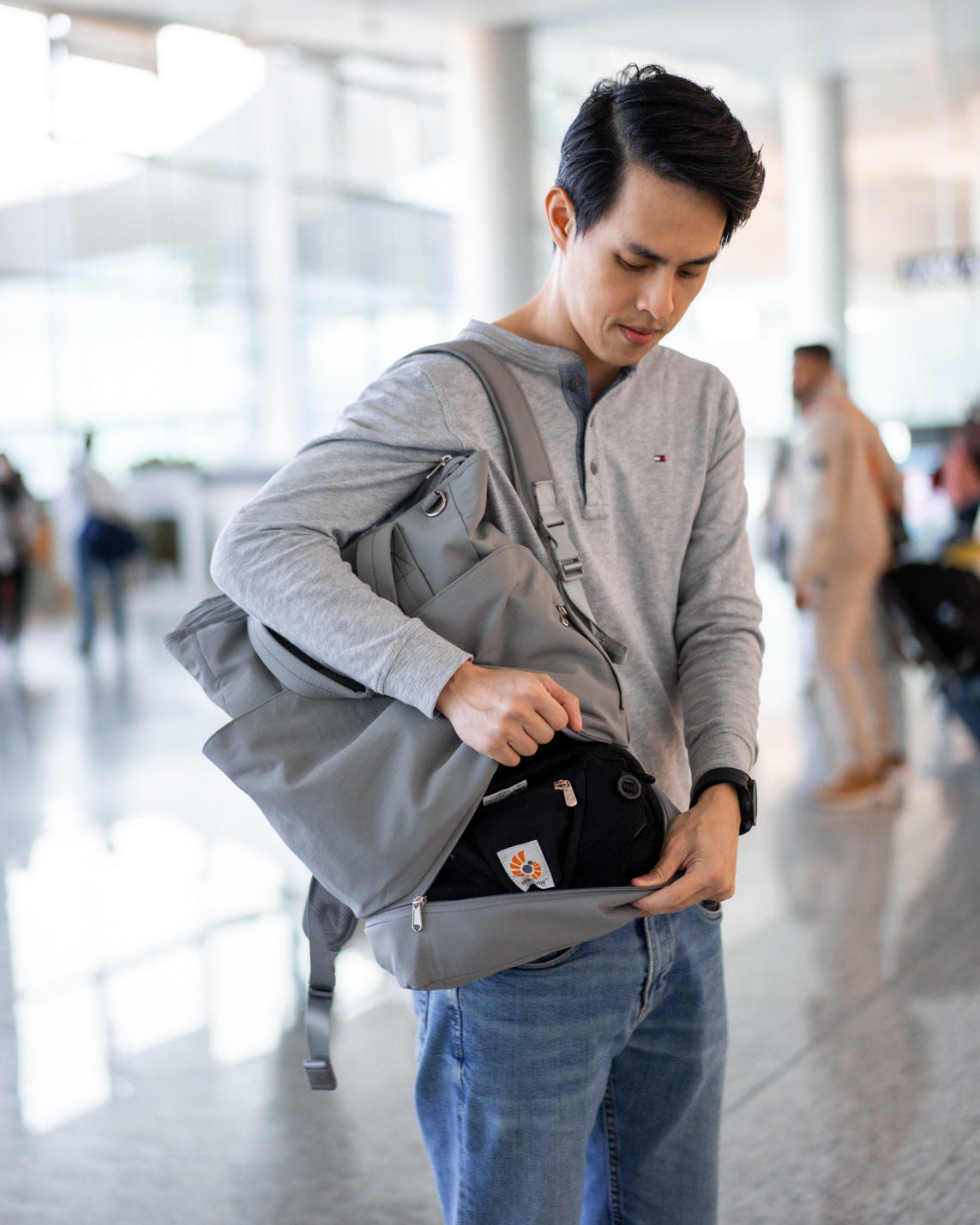 backpack with bottom compartment, parent bag 